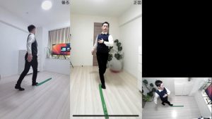 3方向カメラによるレッスン配信設備