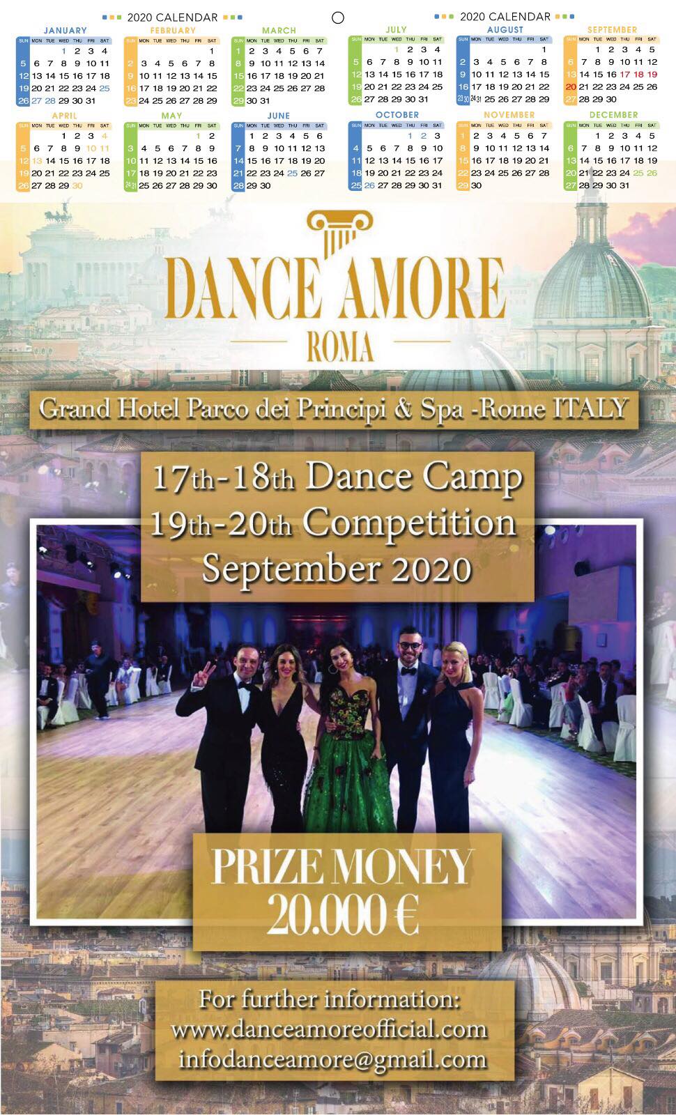 ダンスアモーレ カレンダー2020到着！